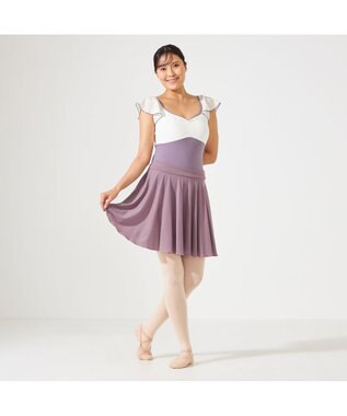 Chacott ★ 【L～３Lサイズ限定】フレアスリーブレオタード モーブ