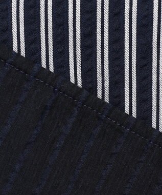 JOSEPH ABBOUD 【キングサイズ・オーガニックコットン/サスティナブル】JOE COTTON プリッセリバー リバーシブル シャツ ネイビー系1