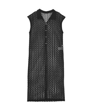 Green Parks 衿付きレースジレ Black