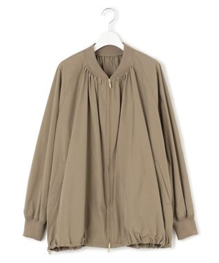 23区 L 【撥水加工】ソフトメモリータフタ ミドル丈 ブルゾン ライトカーキ系