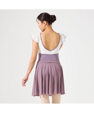 Chacott ★ 【L～３Lサイズ限定】フレアスリーブレオタード モーブ