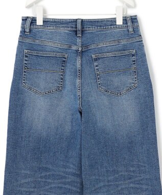 ICB 【WEB限定】【ICB×tamachan_style コラボ】スタイルアップ ワイドデニム ライトインディゴ系