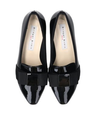 Bridget Birkin ＜3E＞【Bridget Birkin Walk】オペラリボンヒールウォーキングパンプス ブラックエナメル