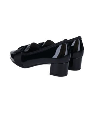 Bridget Birkin ＜3E＞【Bridget Birkin Walk】オペラリボンヒールウォーキングパンプス ブラックエナメル