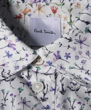 Paul Smith Water Colour Floral 半袖シャツ パープル