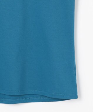 ANY 【WEB限定・接触冷感】シルケットスムース ギャザーパフスリーブトップス ブルー