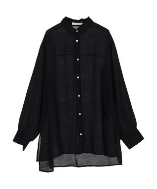 Green Parks レギュラー前後差シアーシャツ Black