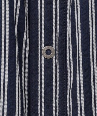 JOSEPH ABBOUD 【キングサイズ・オーガニックコットン/サスティナブル】JOE COTTON プリッセリバー リバーシブル シャツ ネイビー系1