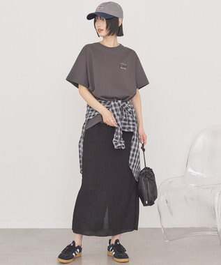 AMERICAN HOLIC STARLY 刺繍ロゴTシャツ Charcoal Gray