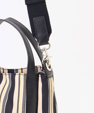 Y'SACCS マルチストライプ すっきりトート Sサイズ ブラック