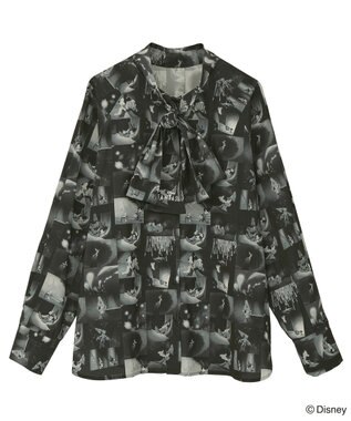 Green Parks ＦＡＮＴＡＳＩＡ／総柄ボウタイブラウス Black