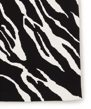 ICB 【洗える】アニマルジャガード  ニットスカート ブラック系