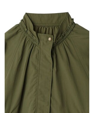 earth music&ecology スタンドフリルミリタリーブルゾン Khaki