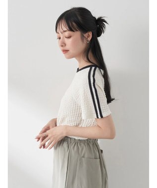 earth music&ecology ラインジャガードプルオーバー Off White