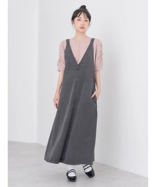 earth music&ecology デニムジャンスカ Black