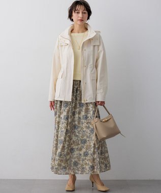 23区 S 【先行予約】Ericaキャラコ ペイズリープリント フレア スカート アイボリー系
