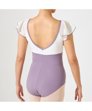 Chacott ★ 【L～３Lサイズ限定】フレアスリーブレオタード モーブ