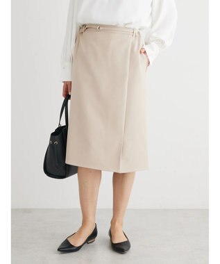 Green Parks 〈選べるきれシル〉Ｉラインミディ丈スカート Beige