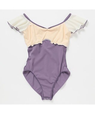 Chacott ★ 【L～３Lサイズ限定】フレアスリーブレオタード モーブ