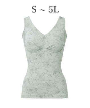 BRADELIS New York 【Yukine inc. / ブラデリス】ゆきねえ365綿混モアらく快適フルカップブラキャミ24 ノンワイヤー 補正 洋服に響きにくい ブラトップ カップ付き シェイパー YH524301