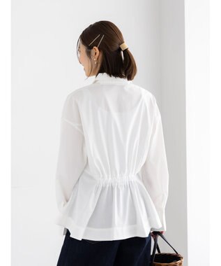 Te chichi ペプラムシャツ オフホワイト