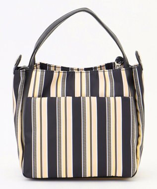 Y'SACCS マルチストライプ すっきりトート Sサイズ ブラック