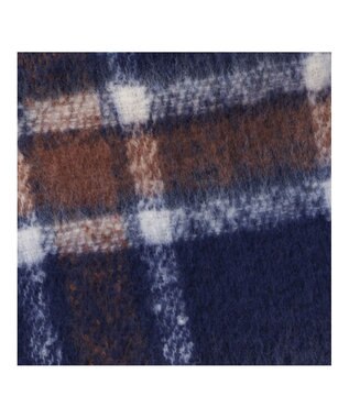 MOONBAT estaa ボリュームマフラー クラシックチェック／手洗い可 ディープブルー