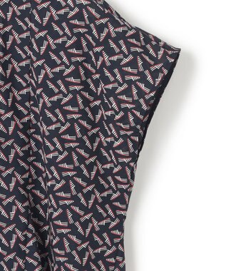 23区 【洗える】エスパドリーユ プリント ブラウス ネイビープリント