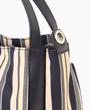 Y'SACCS マルチストライプ すっきりトート Sサイズ ブラック