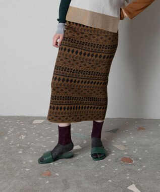 TRIBAL PATTERN SKIRT / トライバル パターン スカート / TRICOTE