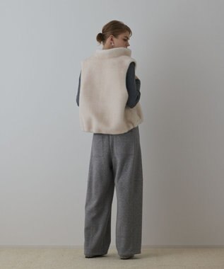 GRACE CONTINENTAL フェイクミンクベスト キナリ