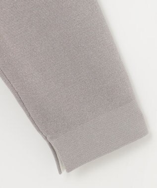 自由区 L 【洗える/セット着用可】ドライコットンハイゲージブラウスライク ニット ベージュ系