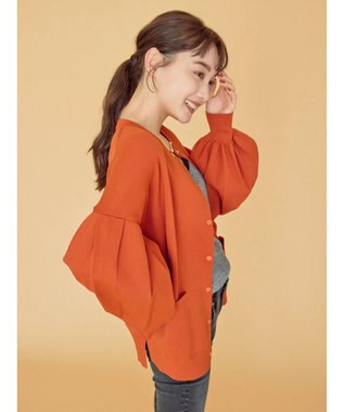 AMERICAN HOLIC エコカルットクルーネックカーディガン Terracotta