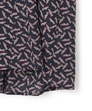 23区 【洗える】エスパドリーユ プリント ブラウス ネイビープリント