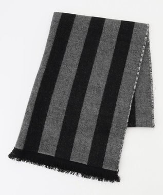 JOSEPH ABBOUD 【ブランド30周年記念・フランス製】アメリカンフラッグパターンストール ブラック系7