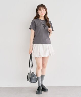 Green Parks ・ＥＬＥＮＣＡＲＥ　ＤＵＥ　バルーンミニスカート Off White