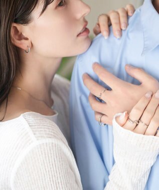 blancotokyo 【金属アレルギー対応】ジルコニアフープピアス CLARA シルバー