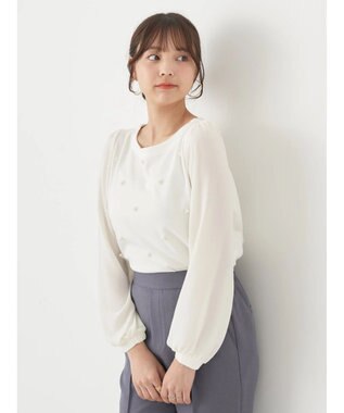 earth music&ecology パールポイントプルオーバー Off White