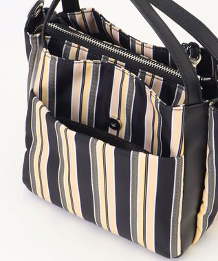 Y'SACCS マルチストライプ すっきりトート Sサイズ ブラック