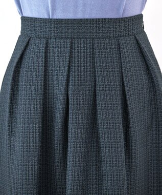 Tiaclasse フレアツイードスカート ネイビー