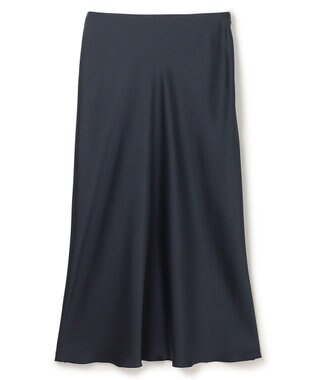 UNFILO 【新色・新サイズ登場！】サテン ナロースカート [NEW]ネイビー