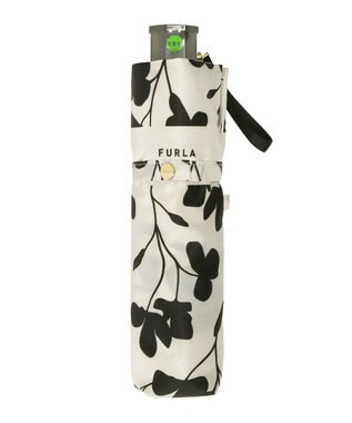 MOONBAT 【折りたたみ雨傘】フルラ (FURLA)  カメリア 折りたたみ傘 UV オフホワイト