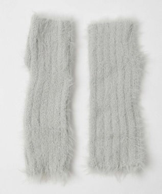 WEGO キラキラファーアームカバー ライトグレー