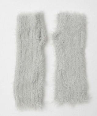 WEGO キラキラファーアームカバー ライトグレー