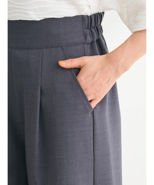 Green Parks ・ＥＬＥＮＣＡＲＥ　ＤＵＥ　リネンライクワイドパンツ Charcoal Gray