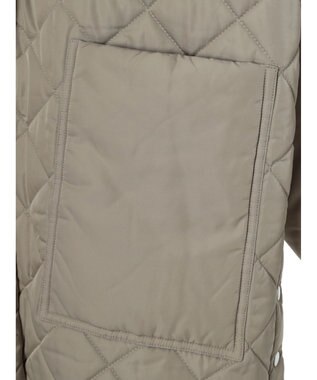 Green Parks 撥水加工　中綿キルトミドル丈コート Light Beige