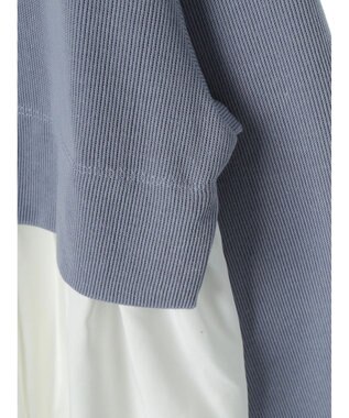 earth music&ecology プリーツヘムドッキングチュニック Blue Gray