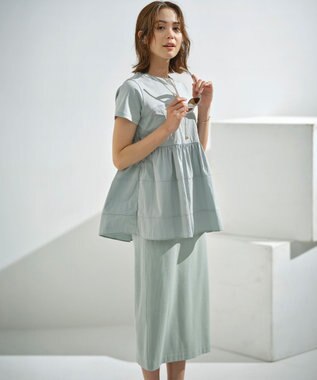 組曲 L 【接触冷感】ビスチェレイヤードTシャツ クリームミント系