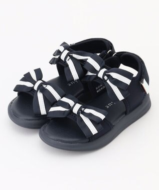 ANY KIDS リボン スポーツサンダル ネイビー