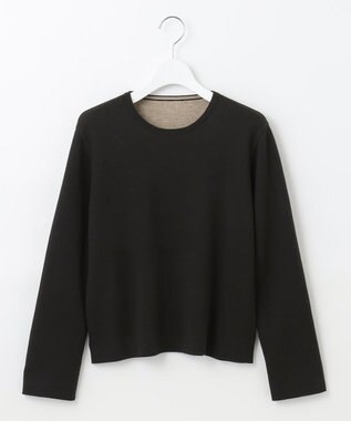 自由区 L 【ご好評につきWEBのみ新色追加/洗える/マルチウェイ】リバーシブルニット セットアップ ブラック系2